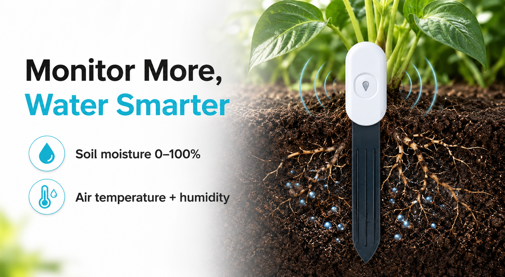 Smart Zigbee soil sensor product detail